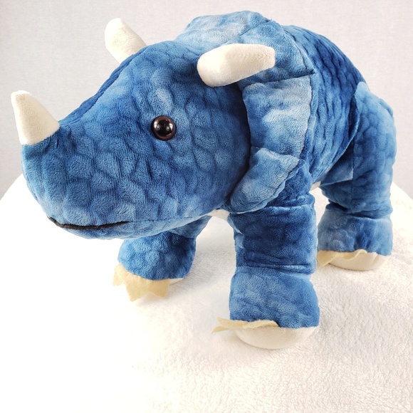 blue triceratops plush